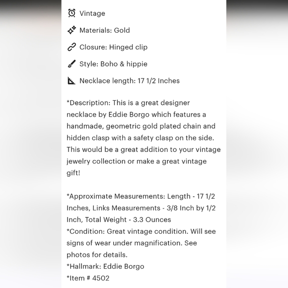 Eddie Borgo Supra Link Necklace -17 Inch Length. - Picture 11 of 11